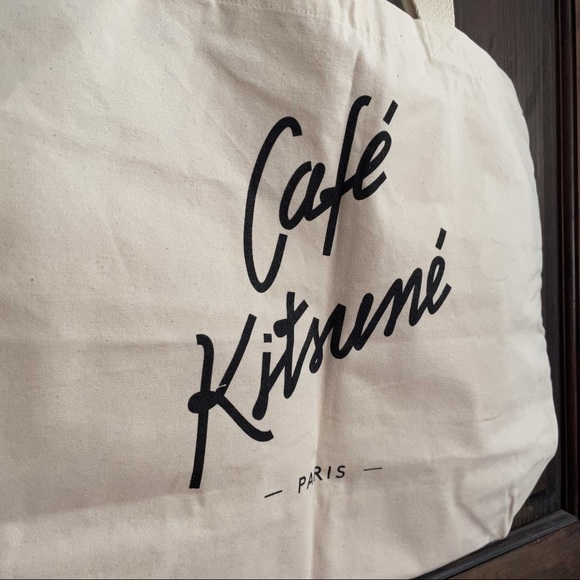 Café Kitsuné Large Tote Bag NWOT (tag torn) fresh from Paris 🇫🇷 - Picture 2 of 3